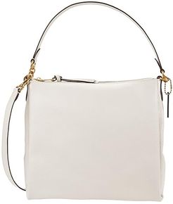 Soft Pebble Leather Shay Shoulder Bag (B4/Chalk) Handbags