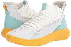ST.1 Lite Mid Cut Sneaker (White/Eggshell/Bright White Cow Leather/Textile) Women's Shoes