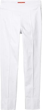 Pull-On Seamed Skinny Ankle Pants (White) Women's Casual Pants