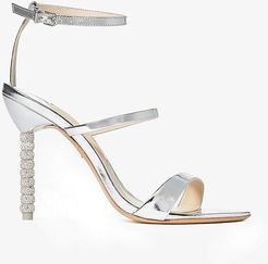 Rosalind Crystal Sandal (Silver) Women's Shoes