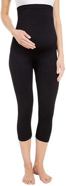 Bump Support Compression Capri Leggings (Black) Women's Casual Pants