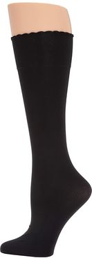 Graduated Compression Opaque Knee High 3-Pair Pack (Black/Black/Black) Women's No Show Socks Shoes