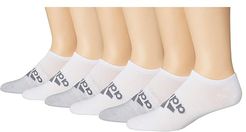 Superlite Badge Of Sport No Show Socks 6-Pack (White/White/Clear Onix Marl/Grey White/Grey) Men's Crew Cut Socks Shoes