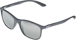 RB4330CH Chromance Square Sunglasses 56 mm - Polarized (Sand Grey) Fashion Sunglasses
