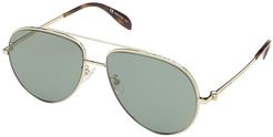 AM0172S (Shiny Light Gold/Brown Gradient) Fashion Sunglasses