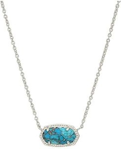 Elisa Pendant Necklace (Gold/Bronze Veined Turquoise Magnesite) Necklace