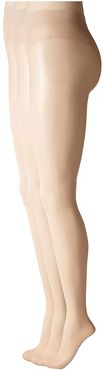 So Sexy French Lace Sheer Control Top Pantyhose (3-Pack) (Natural) Control Top Hose