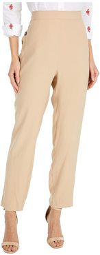 Front Button Paper Bag Pull-On Woven Pants - TUB2302316 (Sand) Women's Casual Pants