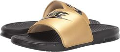 Benassi JDI Slide (Black/Black/Metallic Gold) Women's Sandals