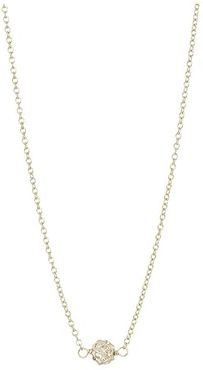 Wishing Necklace, Pave Sparkle Ball Necklace (Gold) Necklace