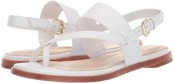 Anica Thong Sandal (Optic White Leather) Women's Dress Sandals