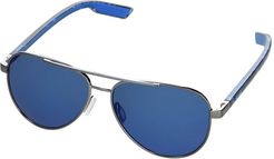 Peli (Brush Gunmetal/Blue Mirror Lens) Fashion Sunglasses