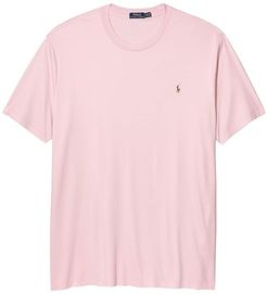 Big Tall Short Sleeve Soft Cotton T-Shirt (Garden Pink) Men's Clothing