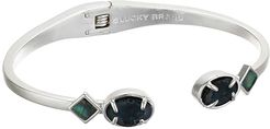 Abalone Geode Cuff Bracelet (Silver) Bracelet