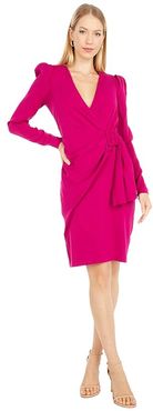 Crepe Buckle Dress (Raspberry) Women's Dress