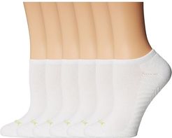 Massaging Liner (White) Women's No Show Socks Shoes