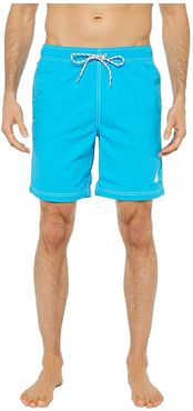 Solid Quick Dry Swim Trunk (Blue) Men's Swimwear