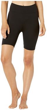 Bike Shorts with Waistband (Black) Women's Shorts