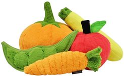 14.25 x 6.69 x 3.62 Garden Fresh Toy-1 Five-Piece Set (Varied) Dog Toys