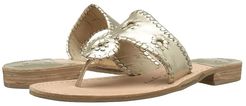 Jacks Flat Sandal (Platinum) Women's Sandals