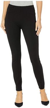 Reese Seamed Pull-On Leggings in Super Stretch Ponte (Black) Women's Casual Pants