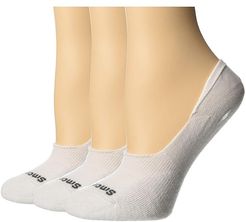 Cushioned Hide and Seek No Show 3-Pair Pack (White) Women's No Show Socks Shoes