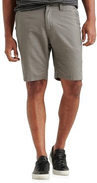 Linen Flat Front Shorts (Charcoal Grey) Men's Shorts