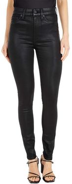 The High-Waist Skinny Faux Pocket in B(Air) Black Coated (B(Air) Black Coated) Women's Jeans