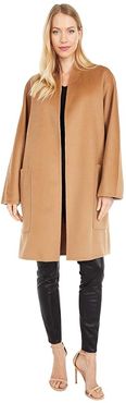 Reversible Collarless Coat (Oak/Petal) Women's Clothing