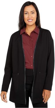 Nilsen Jacket with Functional Back Zipper (Black) Women's Clothing