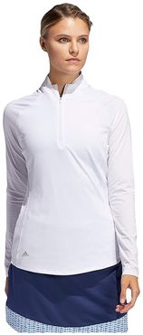 Solid UPF Polo Shirt (White) Women's Clothing