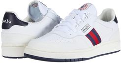 Polo Court (White/Newport Navy/RL 2000 Red) Men's Shoes