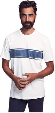 Short Sleeve Surf Stripe Pocket Tee (White Surf Stripe) Men's Clothing