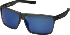 Rincon (Matte Smoke/Blue Mirror 580P) Athletic Performance Sport Sunglasses
