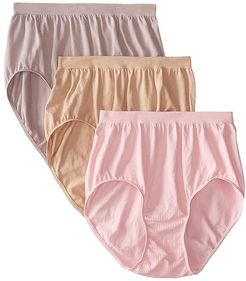 Comfort Revolution Seamless Briefs 3-Pair (Pink/Steel/Nude) Women's Underwear
