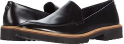 Incise Tailored Loafer (Black) Women's Slip on  Shoes