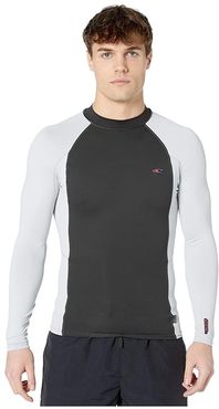 Premium Long Sleeve Rashguard (Raven/Cool Grey/Cool Grey) Men's Swimwear