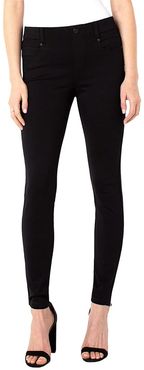 Petite Gia Glider Knit Leggings (Black) Women's Casual Pants