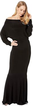 All-In-One Fishtail Gown (Black) Women's Clothing