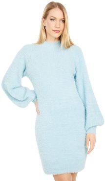 Bell Sleeve Dress Knit (Dark Blue) Women's Clothing