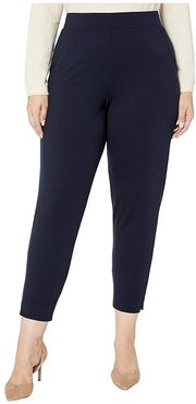 Plus Size Ponte 7/8 Leggings (Navy) Women's Casual Pants