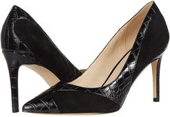 Elysa (Black Suede/Embossed Croco) High Heels