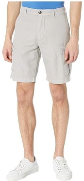 Linen/Cotton Cargo Shorts (Grey) Men's Shorts