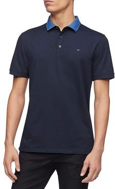 Short Sleeve Liquid Touch Polo Shirt (Sky Captain Combo) Men's Clothing