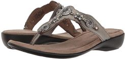 Boca Thong III (Pewter Leather) Women's Sandals