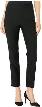 Pull-On Cuffed Ankle Pants (Black) Women's Casual Pants
