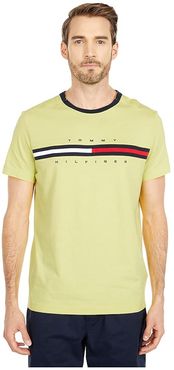 Signature Stripe Tommy T-Shirt (Limelight) Men's Clothing