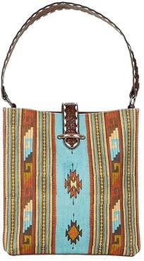 Southwest Tote (Tan/Turquoise/Red) Handbags