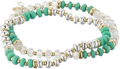 Turquoise Beaded Layer Bracelets (Two-Tone) Bracelet