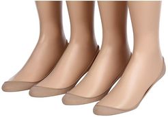 Hidden Cotton Liner 4-Pair Pack (Cream) Women's No Show Socks Shoes